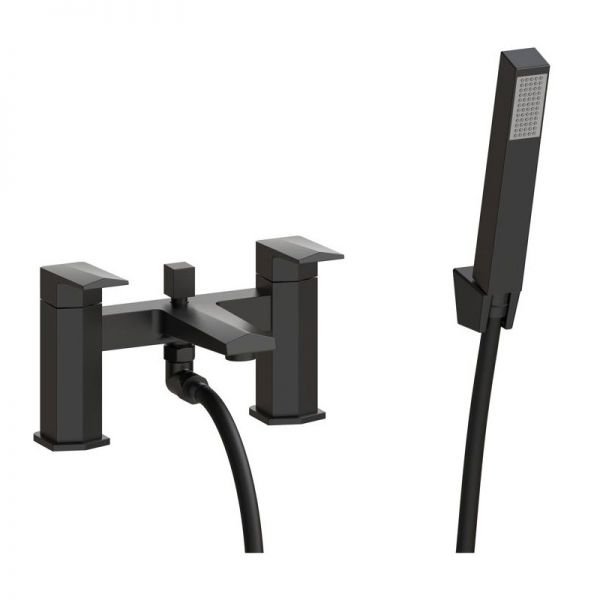 Moods Rhodes Matt Black Bath Shower Mixer Tap