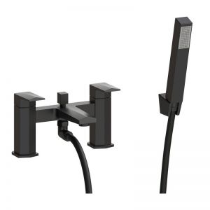 Moods Rhodes Matt Black Bath Shower Mixer Tap