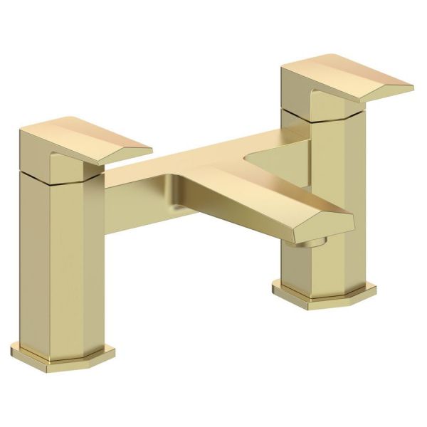 Moods Rhodes Brushed Brass Bath Filler Tap