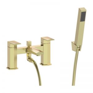 Moods Rhodes Brushed Brass Bath Shower Mixer Tap