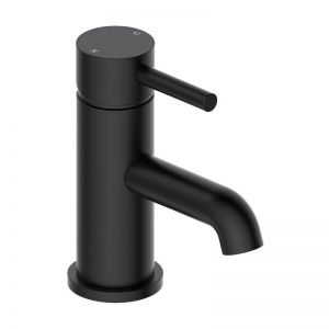 Moods Eustache Matt Black Mono Basin Mixer Tap with Waste