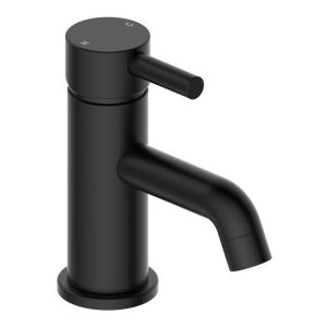 Moods Eustache Matt Black Mini Basin Mixer Tap with Waste