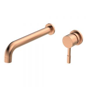 Moods Eustache Brushed Bronze Wall Mounted Basin Mixer Tap 220mm