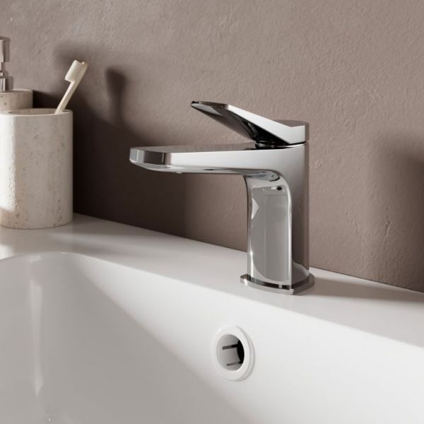 Moods Nova Chrome Mono Basin Mixer Tap with Waste #2