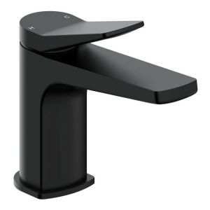 Moods Nova Matt Black Mono Basin Mixer Tap with Waste