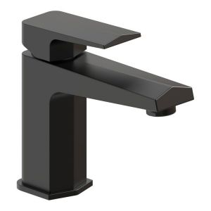 Moods Rhodes Matt Black Mono Basin Mixer Tap with Waste