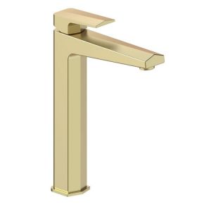 Moods Rhodes Brushed Brass Tall Basin Mixer Tap