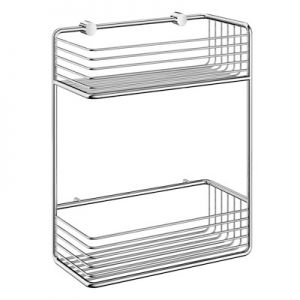 Smedbo Sideline Chrome Wired Double Shower Basket DK1111