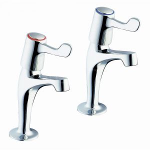 Clearwater Venue Chrome Double Lever Kitchen Sink Pillar Taps