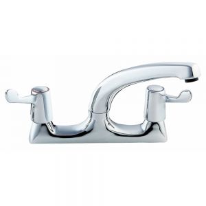 Clearwater Venue Chrome Double Lever Kitchen Sink Mixer Tap 2TH