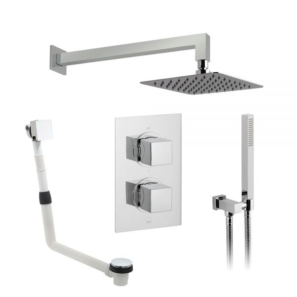 Vado DX Three Outlet Square Thermostatic Shower Set