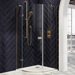 Dawn Athena Frameless Brass 900 x 900 Quadrant Shower Enclosure