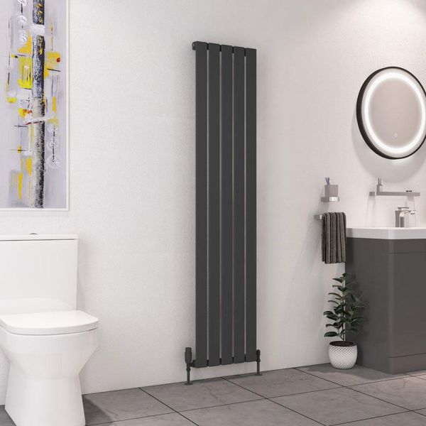 Eastbrook Deddington 1800 x 390 Matt Anthracite Designer Radiator #2