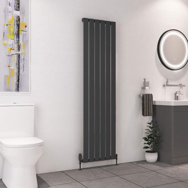 Eastbrook Deddington 1800 x 470 Matt Anthracite Designer Radiator #2