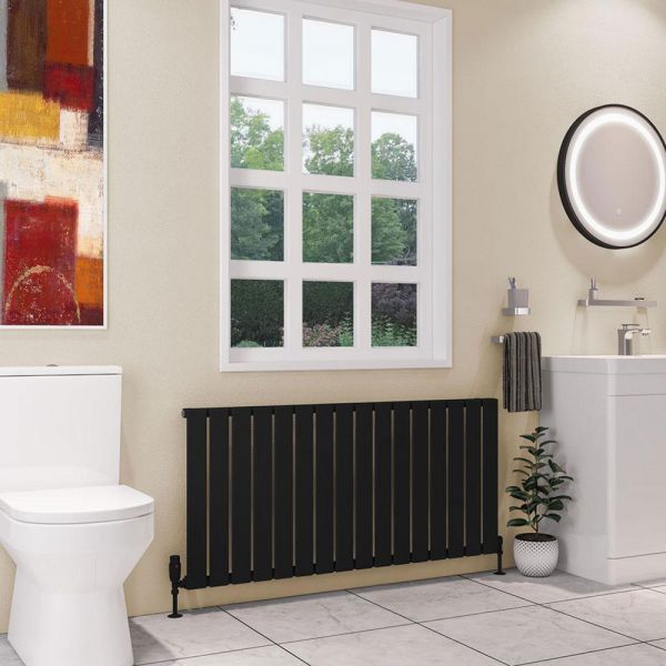 Eastbrook Deddington 600 x 1270 Matt Black Designer Radiator #2
