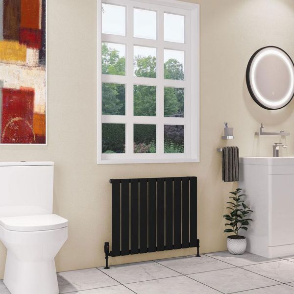 Eastbrook Deddington 600 x 790 Matt Black Designer Radiator #2