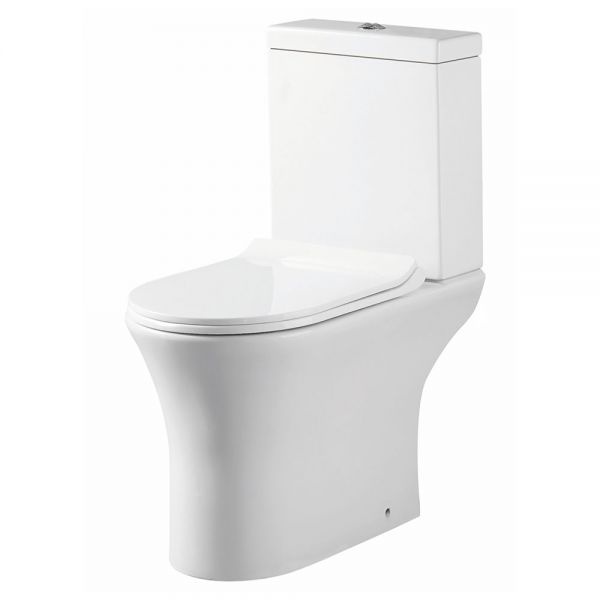 Apex Deia Rimless Open Back Close Coupled Toilet