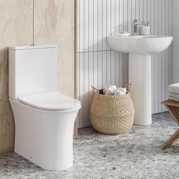 Apex Deia Rimless Comfort Height Close Coupled Toilet #4