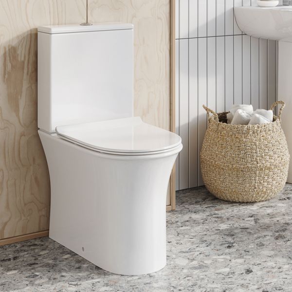 Apex Deia Rimless Comfort Height Close Coupled Toilet #3