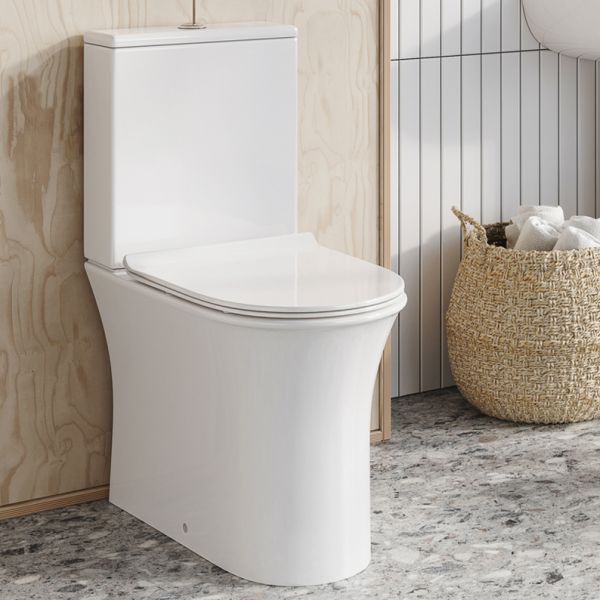 Apex Deia Rimless Closed Back Close Coupled Toilet