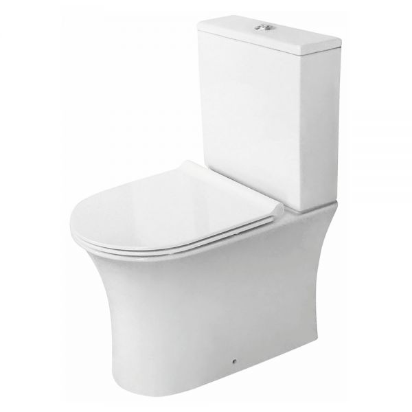 Apex Deia Rimless Closed Back Close Coupled Toilet #4