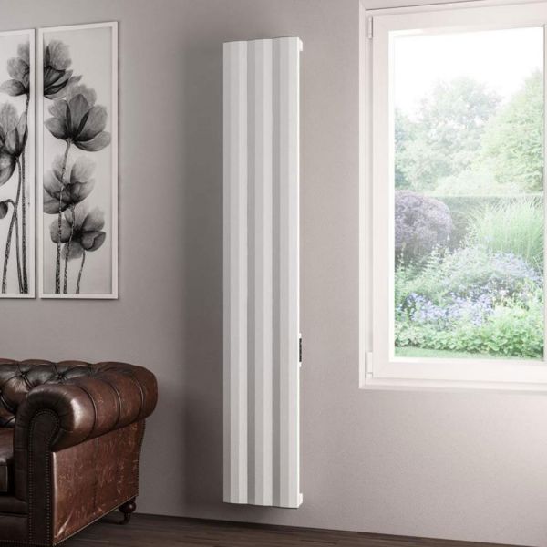 Eastbrook Derwent Dry Element 1800 x 304 Matt White Aluminium Electric Radiator #4