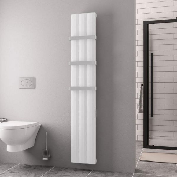 Eastbrook Derwent Dry Element 1800 x 304 Matt White Aluminium Electric Radiator #3