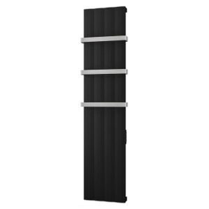 Eastbrook Derwent Dry Element 1800 x 404 Matt Black Aluminium Electric Radiator