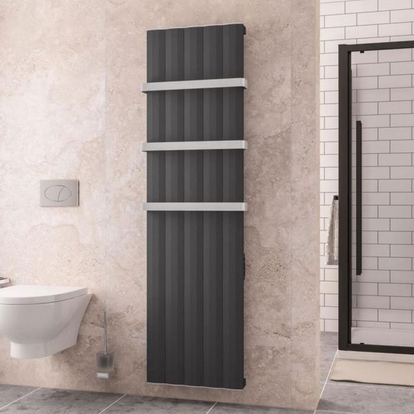 Eastbrook Derwent Dry Element 1800 x 504 Matt Anthracite Aluminium Electric Radiator #3