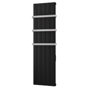 Eastbrook Derwent Dry Element 1800 x 504 Matt Black Aluminium Electric Radiator
