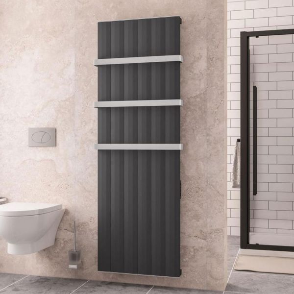 Eastbrook Derwent Dry Element 1800 x 604 Matt Anthracite Aluminium Electric Radiator #3