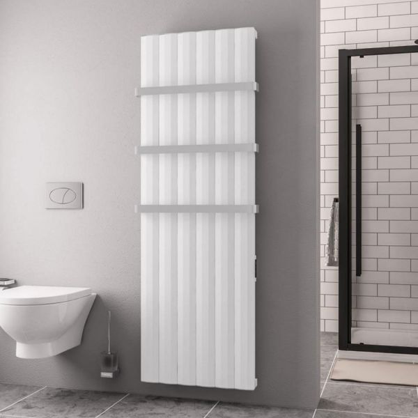 Eastbrook Derwent Dry Element 1800 x 604 Matt White Aluminium Electric Radiator #3
