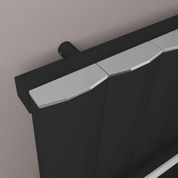 Eastbrook Derwent Dry Element 1800 x 504 Matt Black Aluminium Electric Radiator #5