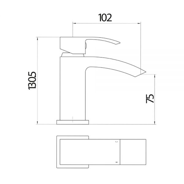 Apex Descent Black Mini Mono Basin Mixer Tap #3