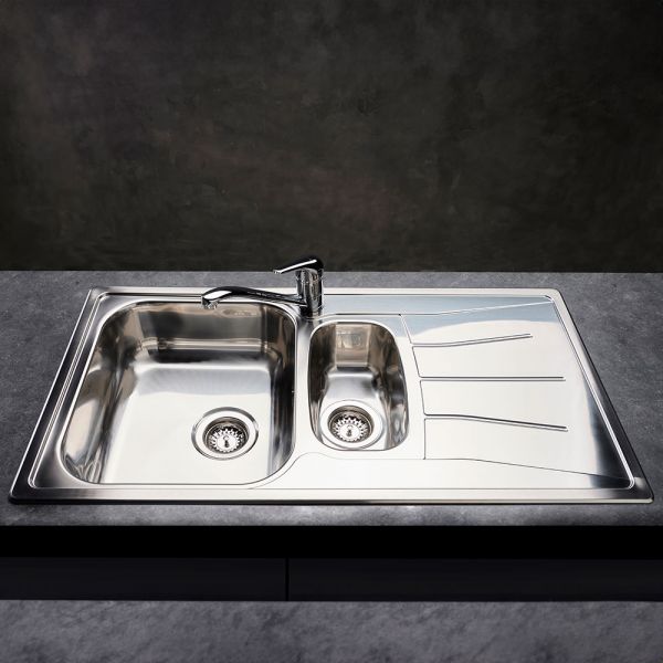 Reginox Diplomat 1.5 Bowl Stainless Steel Kitchen Sink 950 x 500mm #3