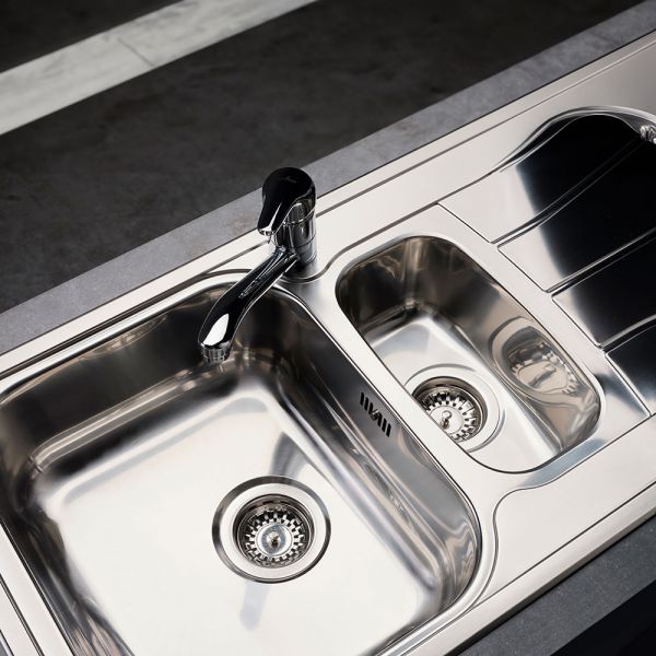 Reginox Diplomat 1.5 Bowl Stainless Steel Kitchen Sink 950 x 500mm #4