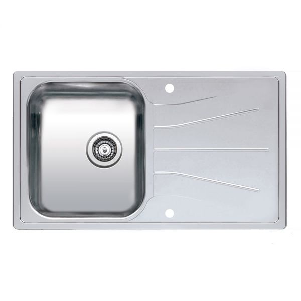 Reginox Diplomat Single Bowl Stainless Steel Kitchen Sink 860 x 500mm