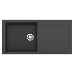 Reginox Easy Black 1 Bowl Granite Kitchen Sink 1000 x 500mm