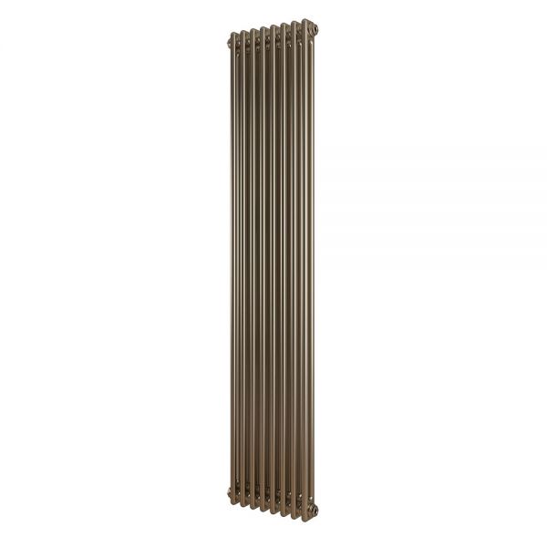 Eastbrook Rivassa 1800 x 383 Bronze Effect 2 Column Vertical Radiator