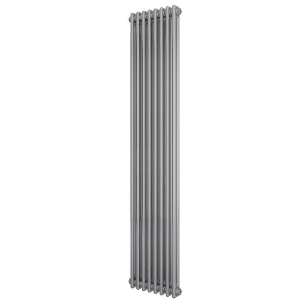 Eastbrook Rivassa 1800 x 473 Chrome Effect 2 Column Vertical Radiator