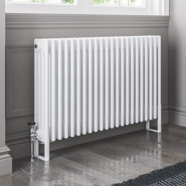 Eastbrook Rivassa 600 x 1010 Gloss White 4 Column Horizontal Radiator #2