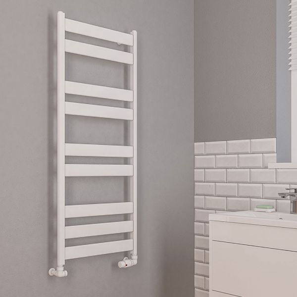 Eastbrook Pelago 1800 x 500 Matt White Aluminium Towel Rail