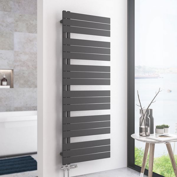 Eastbrook Helmsley 1640 x 500 Matt Black Designer Towel Rail