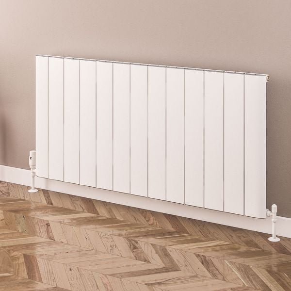 Eastbrook Withington 600 x 660 Horizontal Matt White Designer Aluminium Radiator