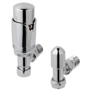 Eastbrook Chrome Angled TRV Radiator Valves