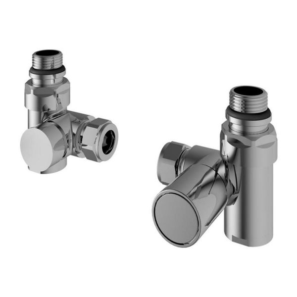 Eastbrook Chrome Corner Dual Fuel Manual Radiator Valves