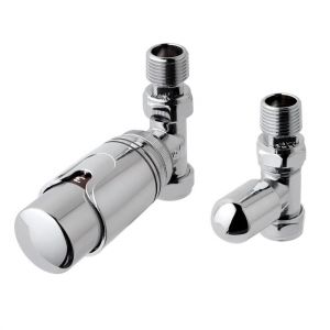 Eastbrook Chrome Straight TRV Radiator Valves