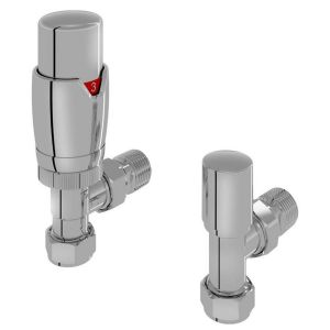 Eastbrook Darlington Chrome Angled TRV Radiator Valves