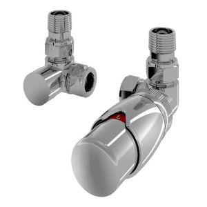 Eastbrook Darlington Chrome Corner TRV Radiator Valves