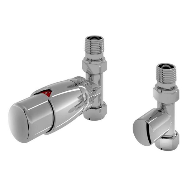 Eastbrook Darlington Chrome Straight TRV Radiator Valves
